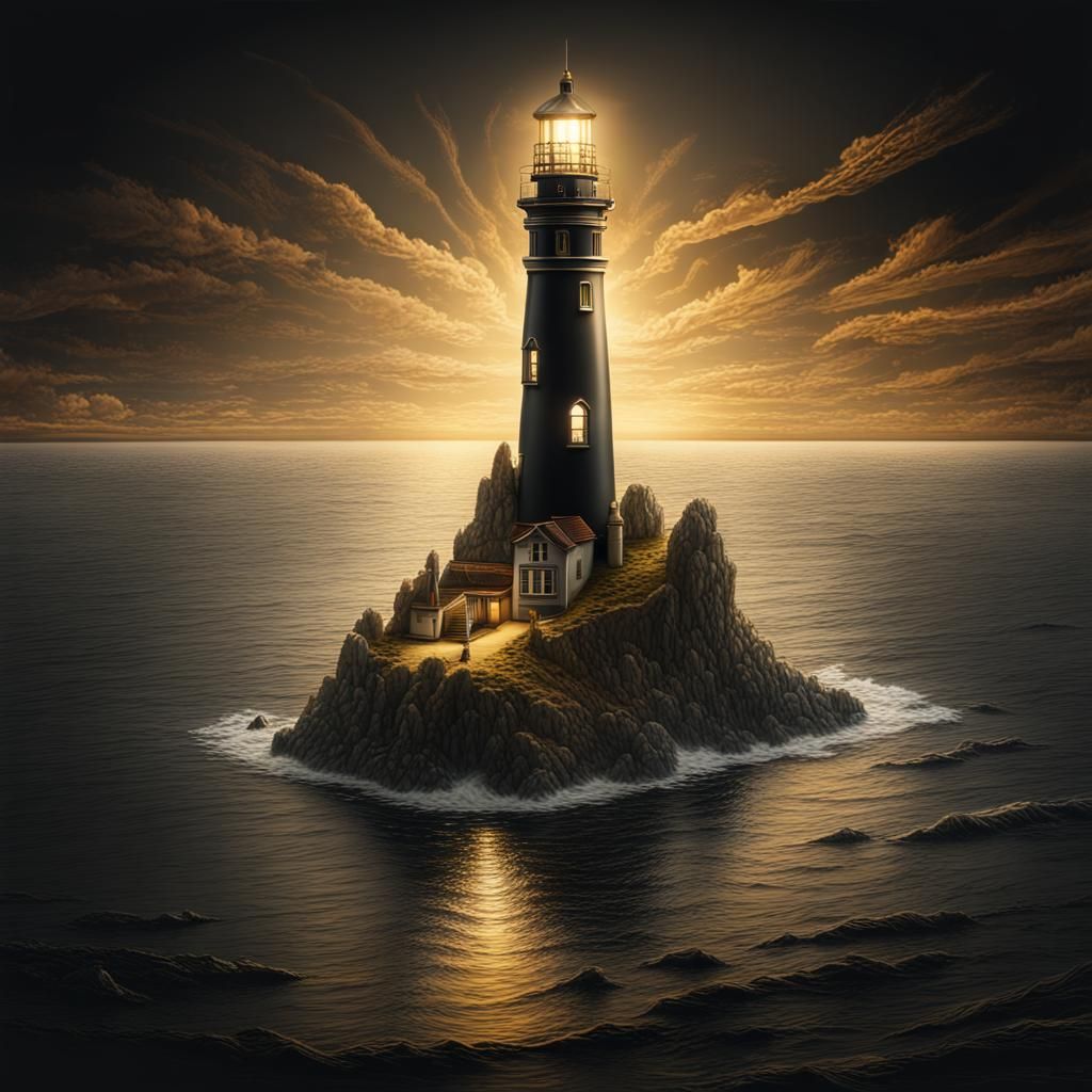 Lighthouse Pen Nib: Dramatic Concept Art