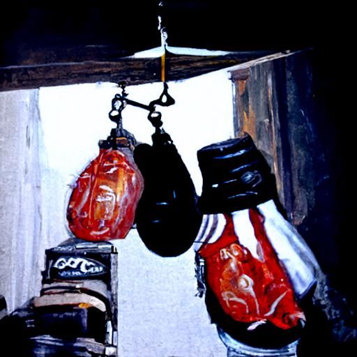 Boxing Gloves in the Style of James Gurney