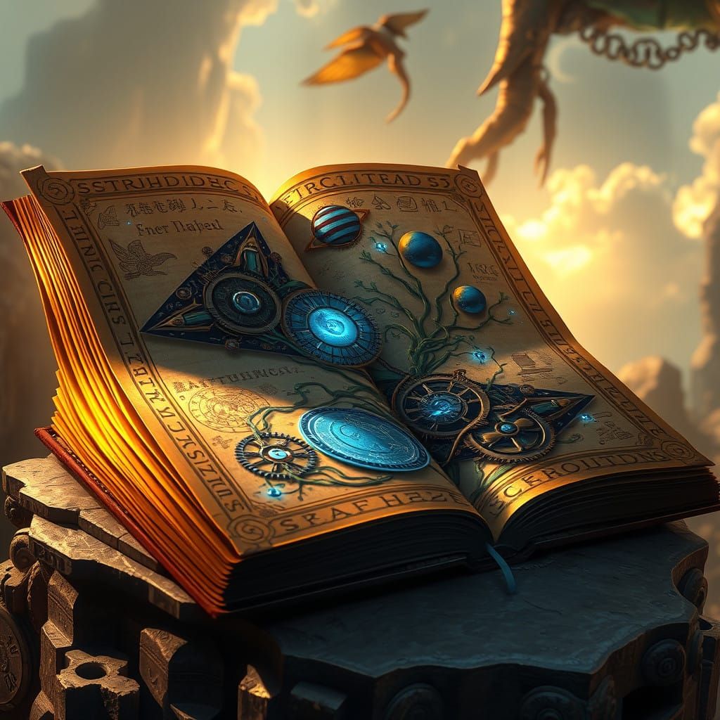 magical book talks about technology Ancient evolving