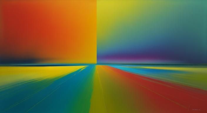 Abstract Expressionist Beach Trail with Impasto Textures