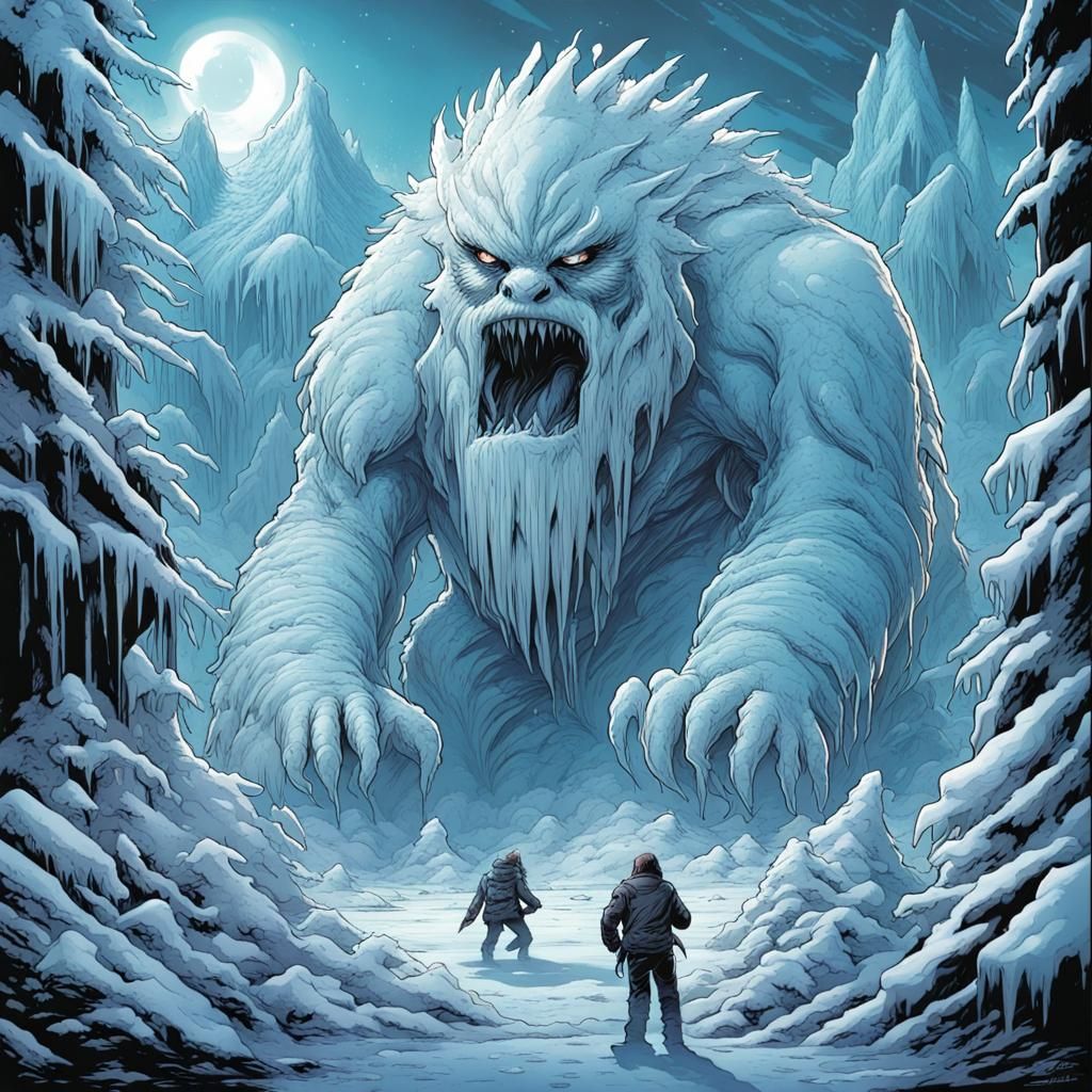 Icy Comic Book Monster by Brooks and Mumford
