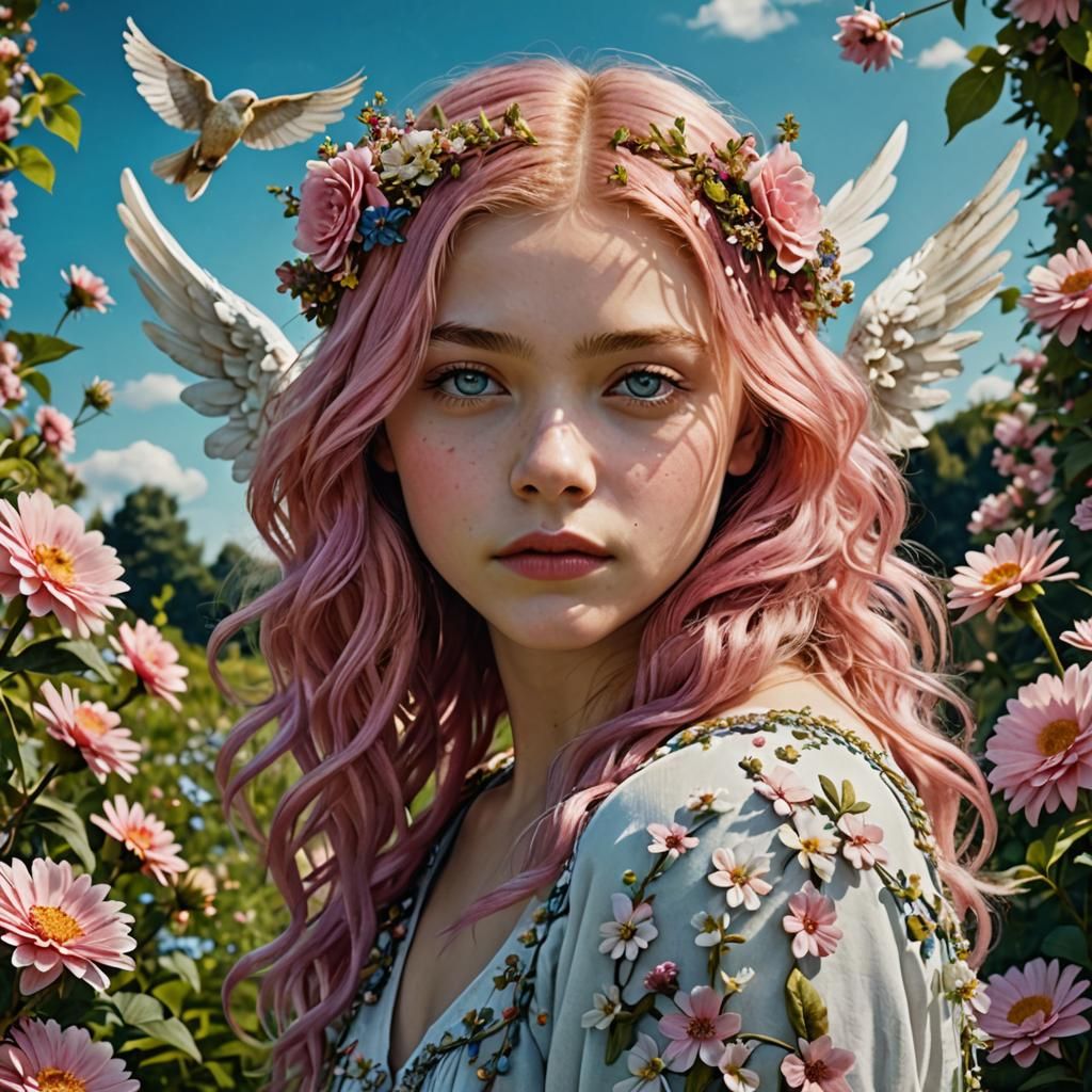 beautiful Pink angel