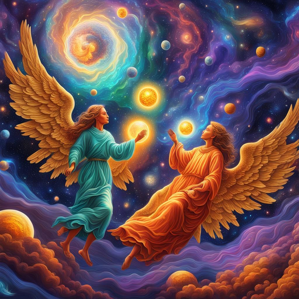 Angels in Space: a Cosmic Holographic Illustration