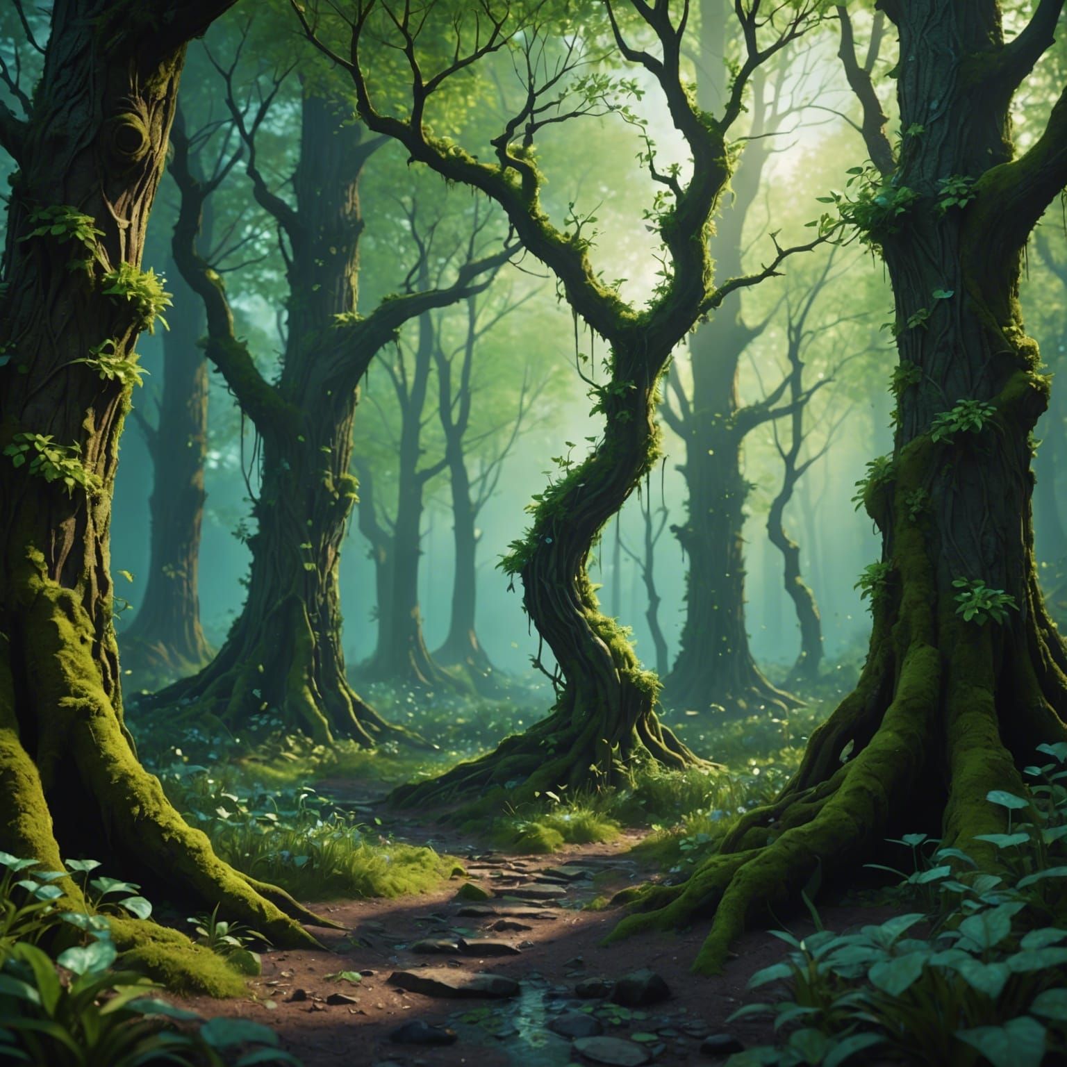 Mystical Forest with Magical Buds in Unreal Engine 5