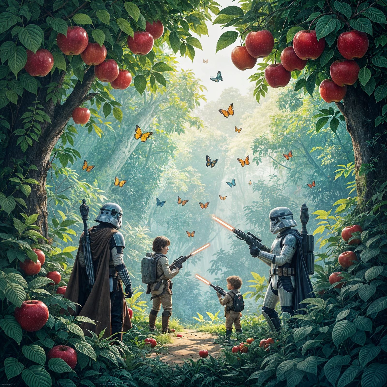 Star Wars Characters in Lush Rainforest