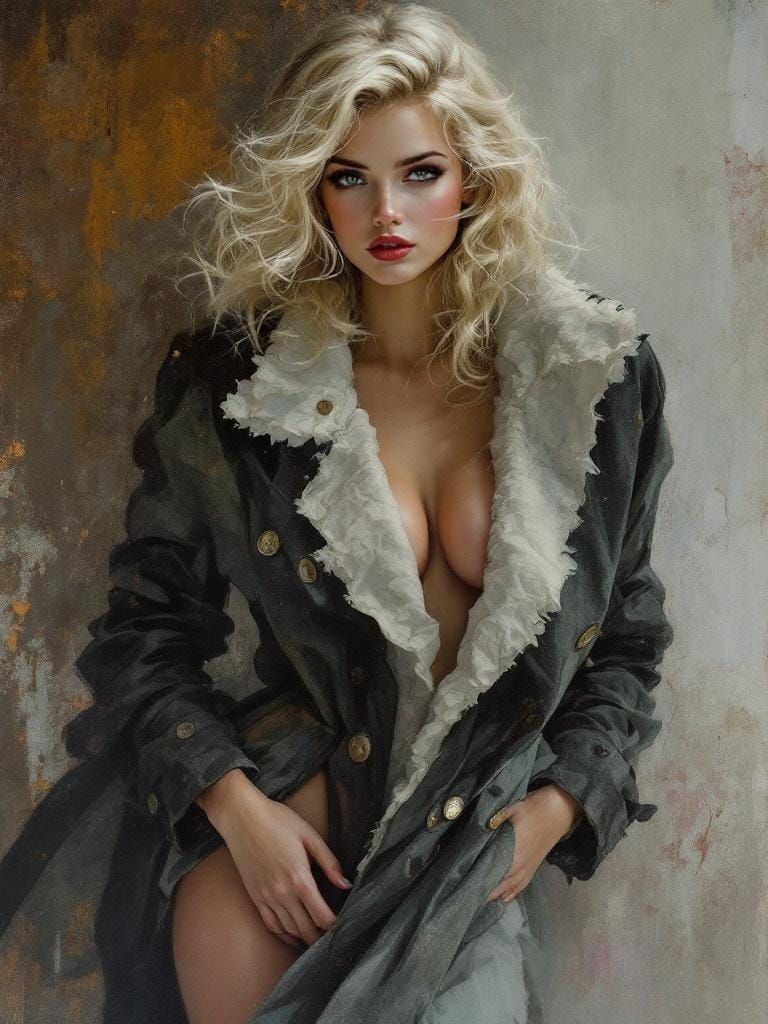 1950s Pin Up Woman in Mao Jacket