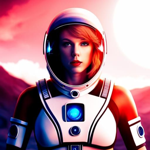 Taylor Swift as Astronaut in Fantasy Art