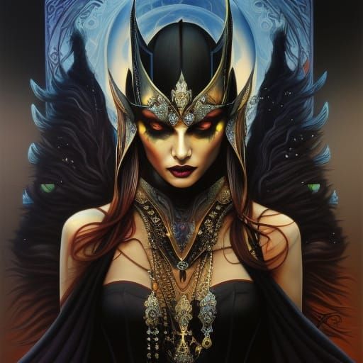 Majestic  Gothic queen of the  underworld