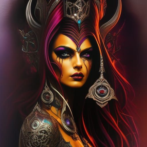 Majestic  Gothic queen of the  underworld
