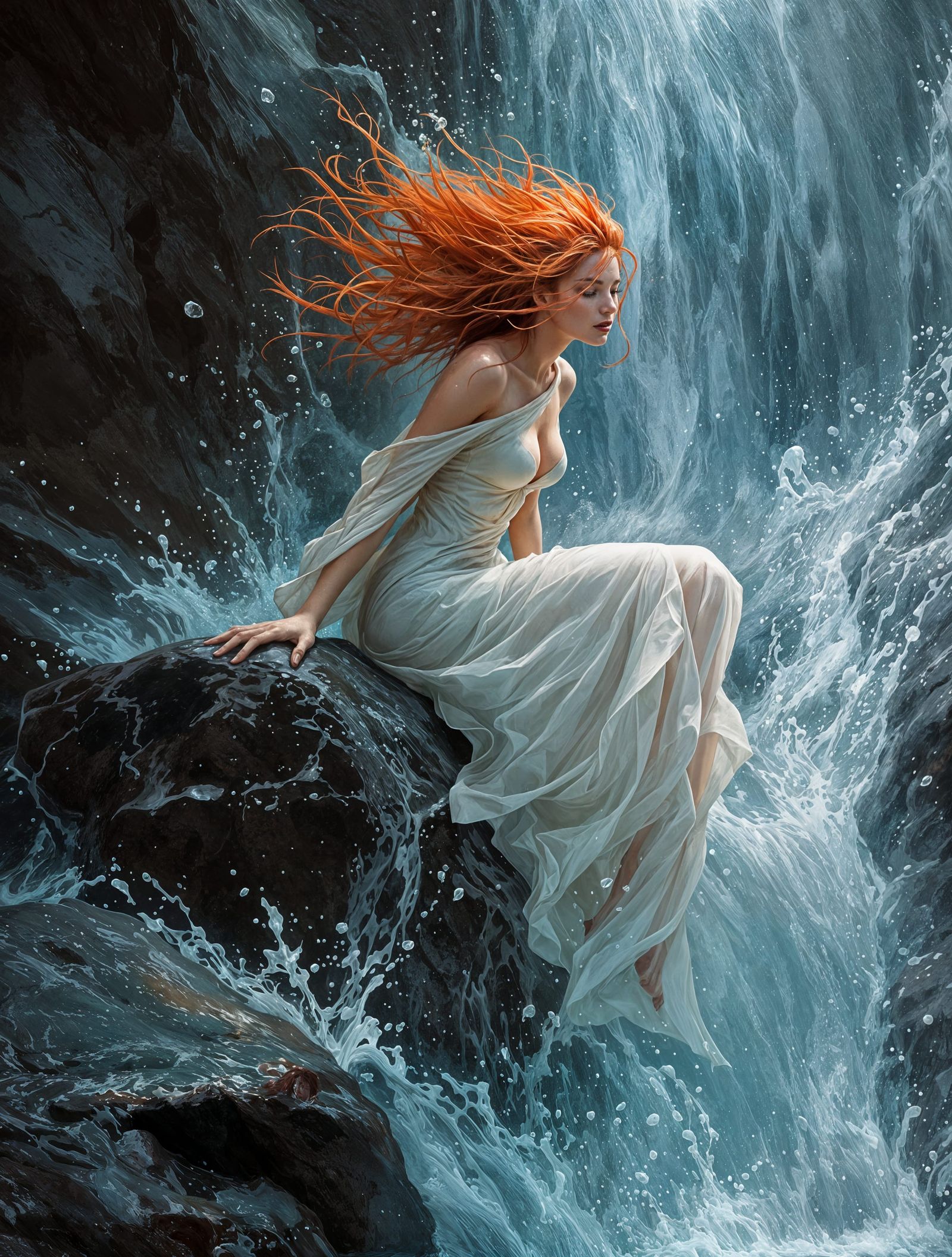 Spirited Water Maiden in Cascade