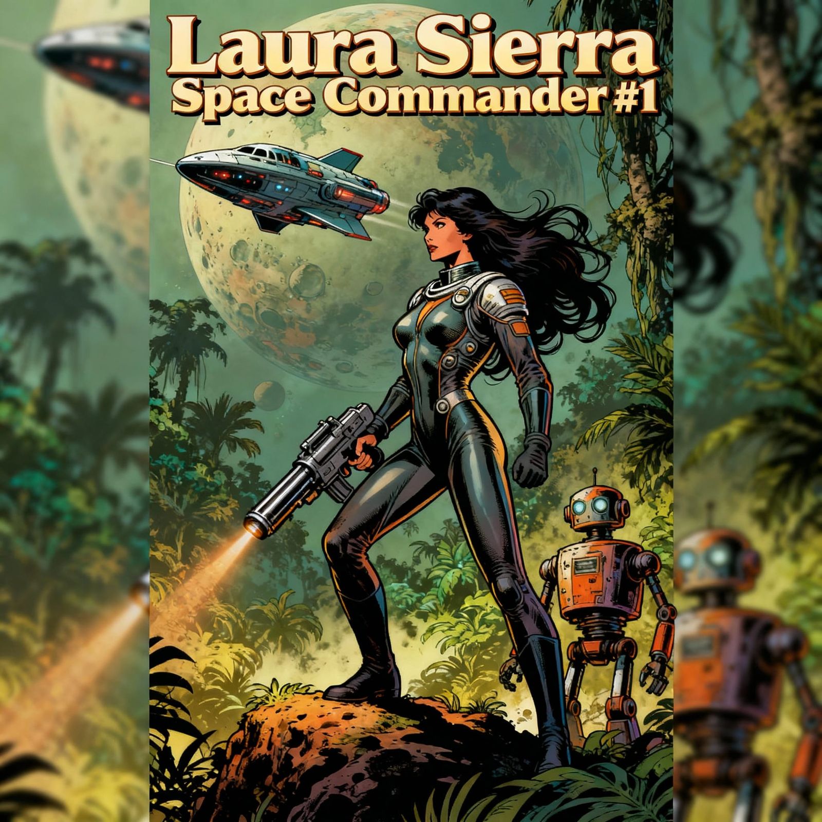 Laura Sierra Space Commander #1 Comic Cover Art