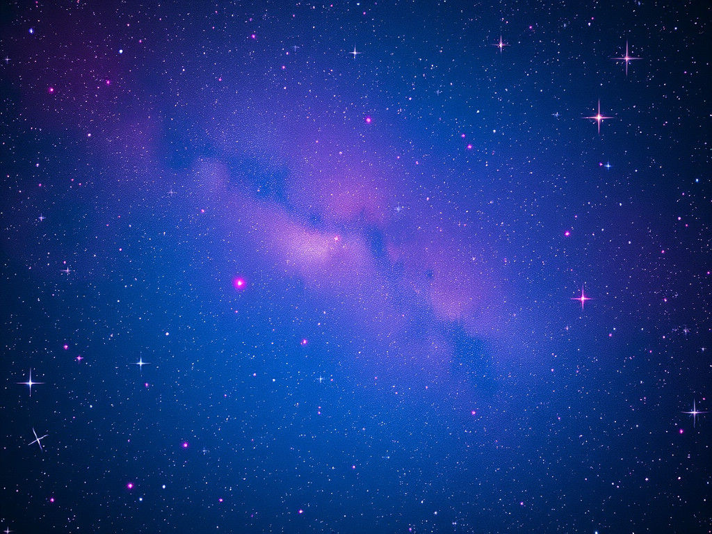 Colorful Stars Shimmering in Dreamy Night Sky