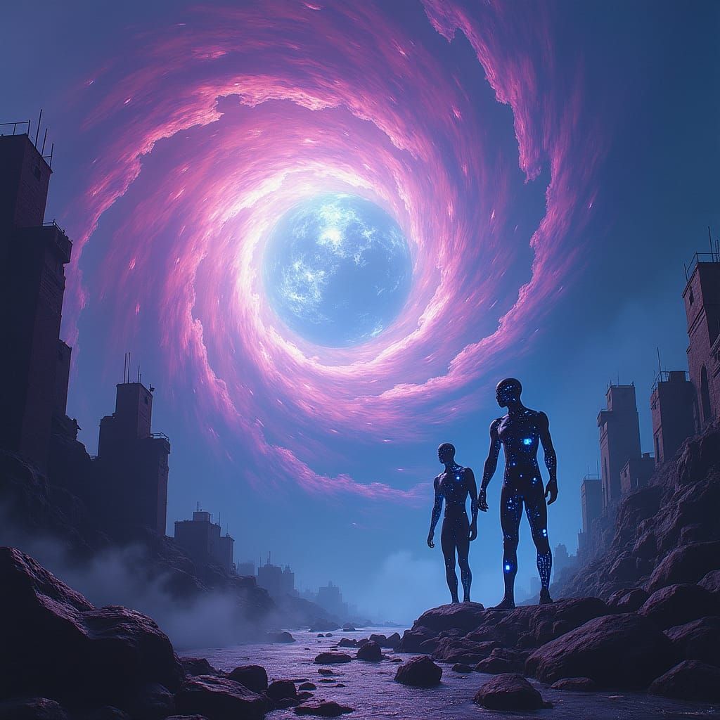 Earth Engulfed by Quantum Energy Vortex