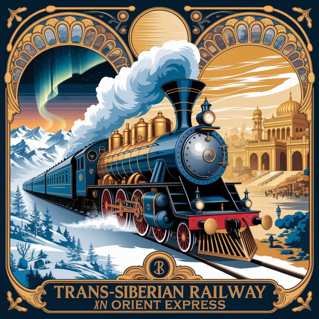 A breathtaking masterpiece blending the Trans-Siberian Railw...
