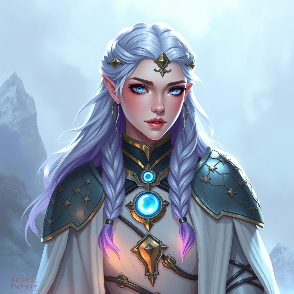 Aleron's Enchanted Heir in Moonlit Armor