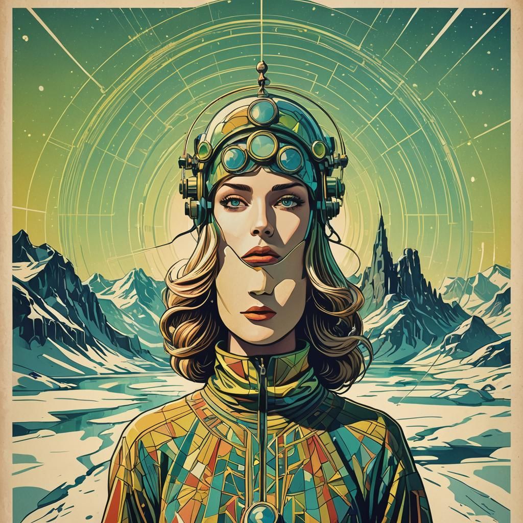 Vintage 3D Travel Poster: Aurora Borealis Adventure