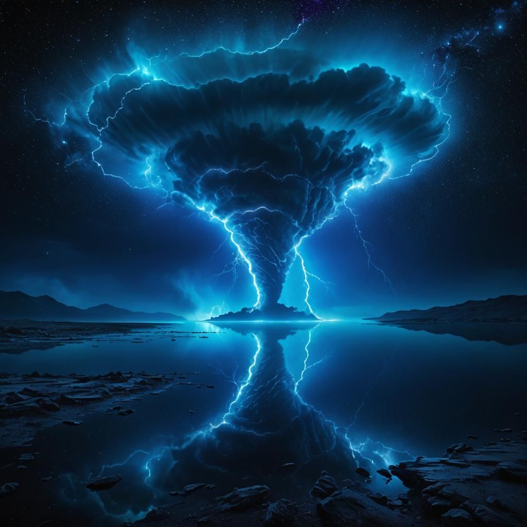 Cosmic Tornado on Alien Planet in HDR