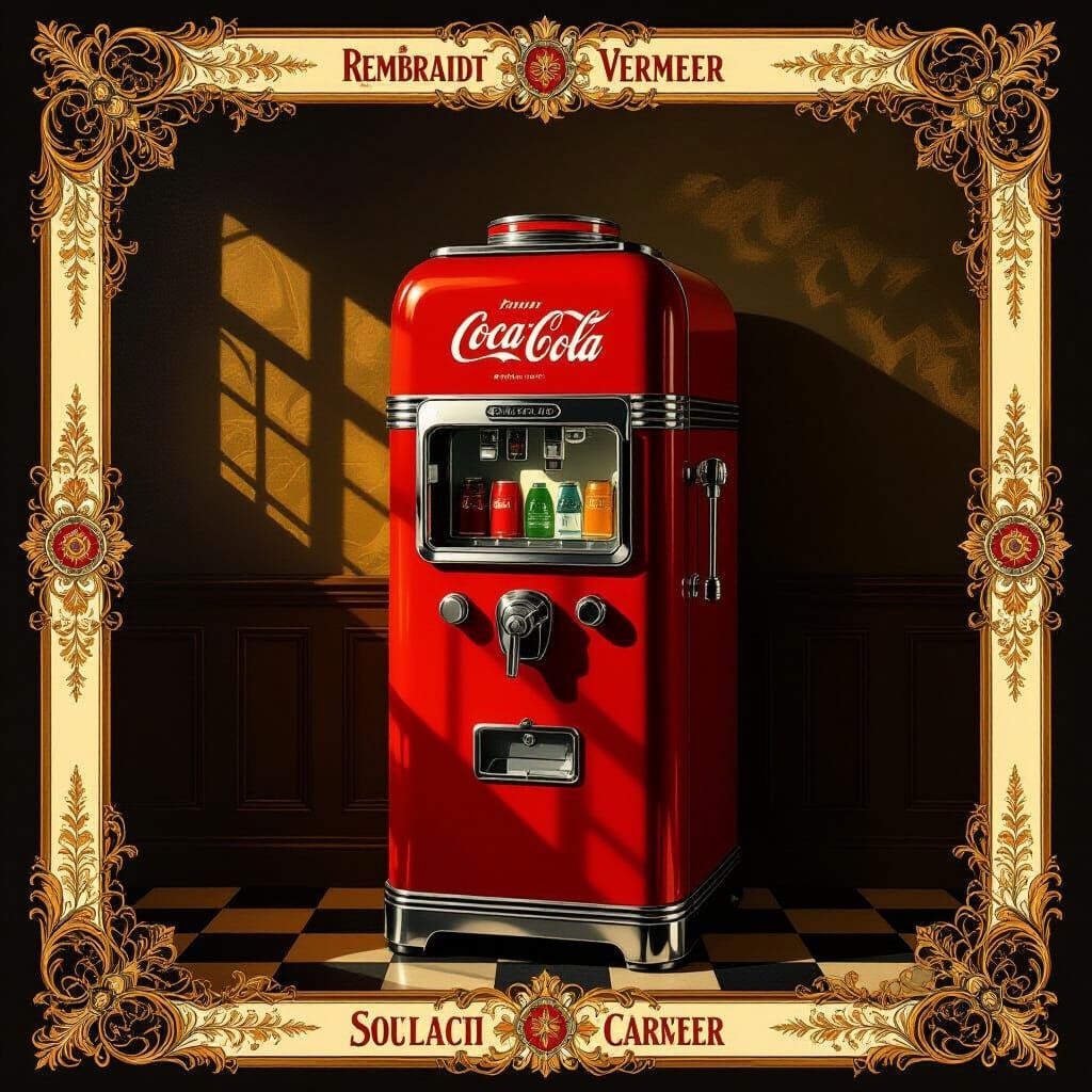 Punk Fashion in Baroque Vintage Advertising Style