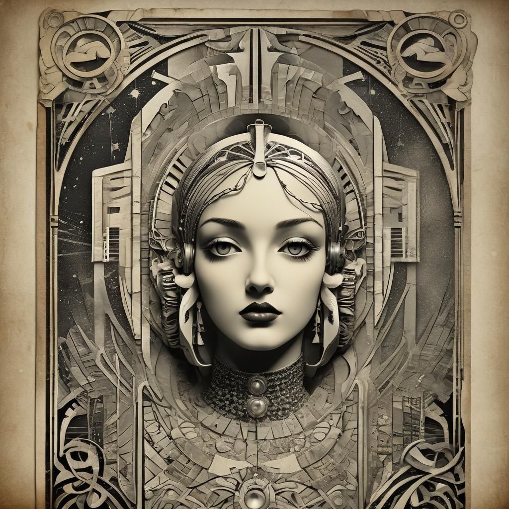 Art Deco Surreal Carte-de-Visite of a Non-Lieu