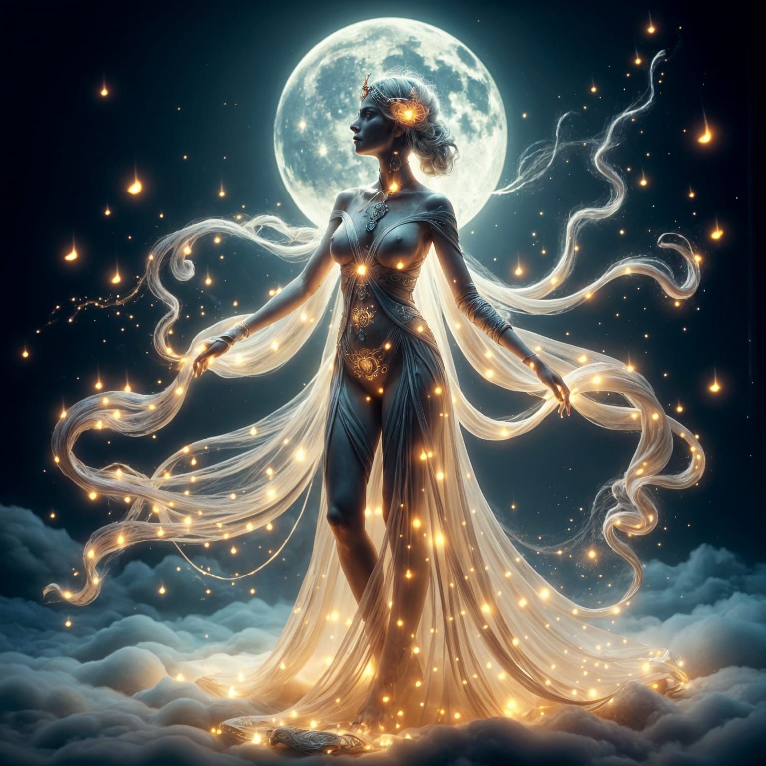 Moon Goddess Awakens: Fantasy Art in Unreal Engine
