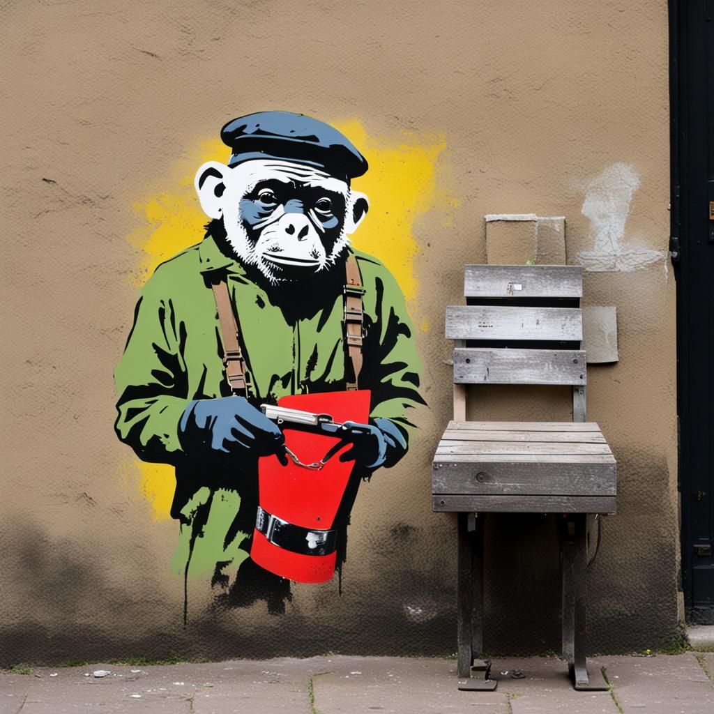 Banksy in robin gunningham style