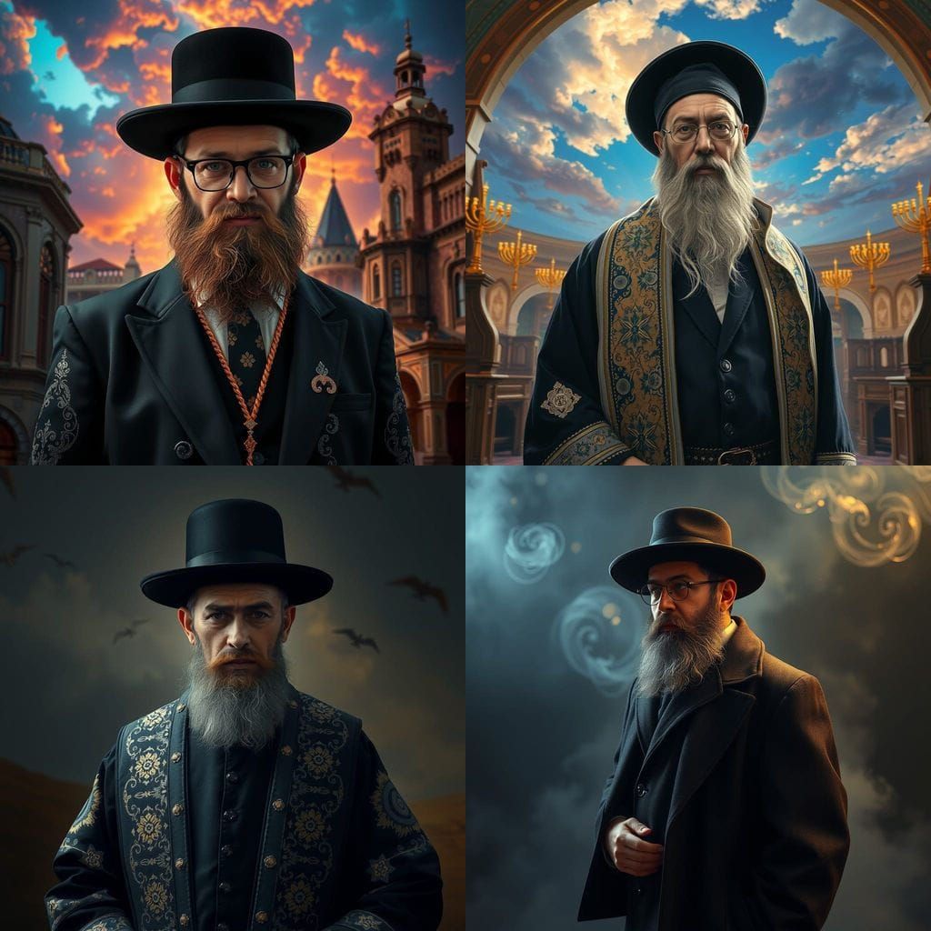 Ultra-Orthodox Jew in Vibrant Shabbat Attire