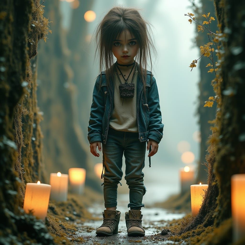 Dark Portrait of a Mysterious Woman