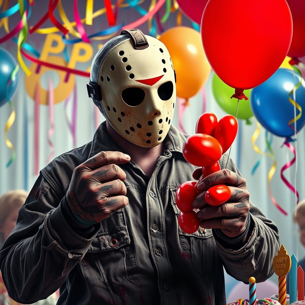 Jason Voorhees Makes a Balloon Dog