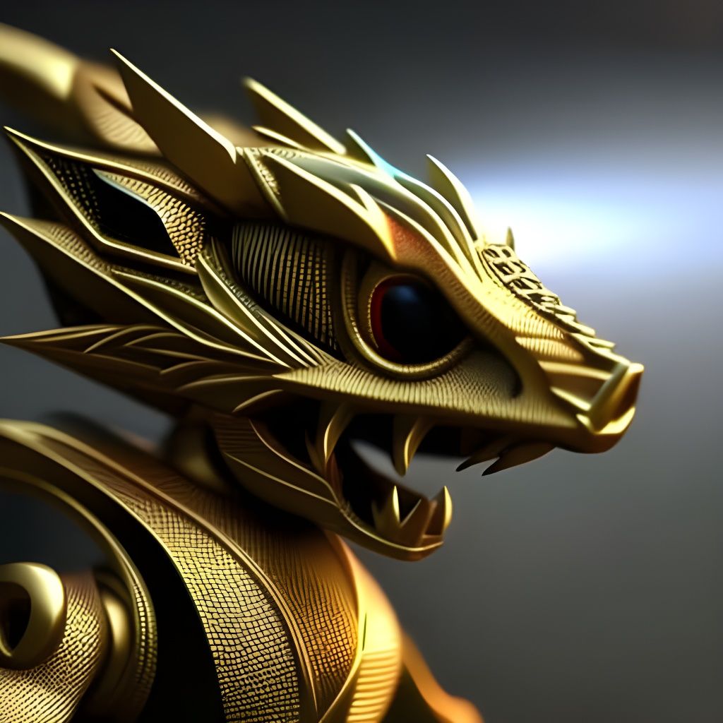 Toy Dragon with Glowing Eyes: A 3D Render