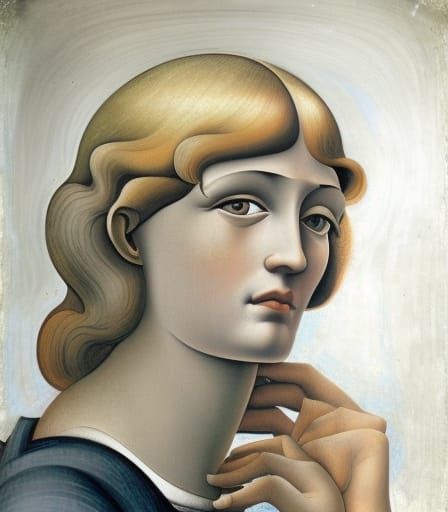 Botticelli-Inspired WPA-Style Poster Art