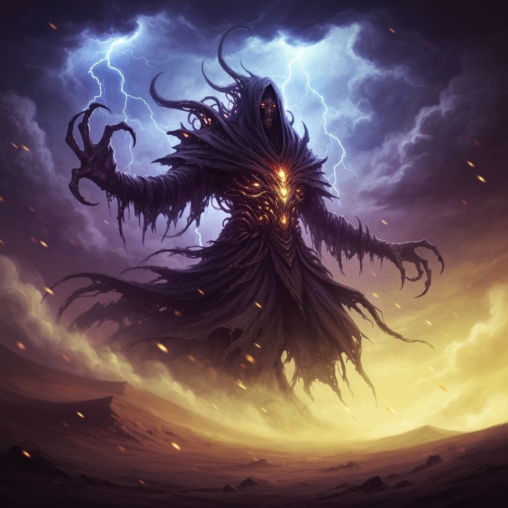 Colossal Cosmic Horror in Dark Fantasy Art Style