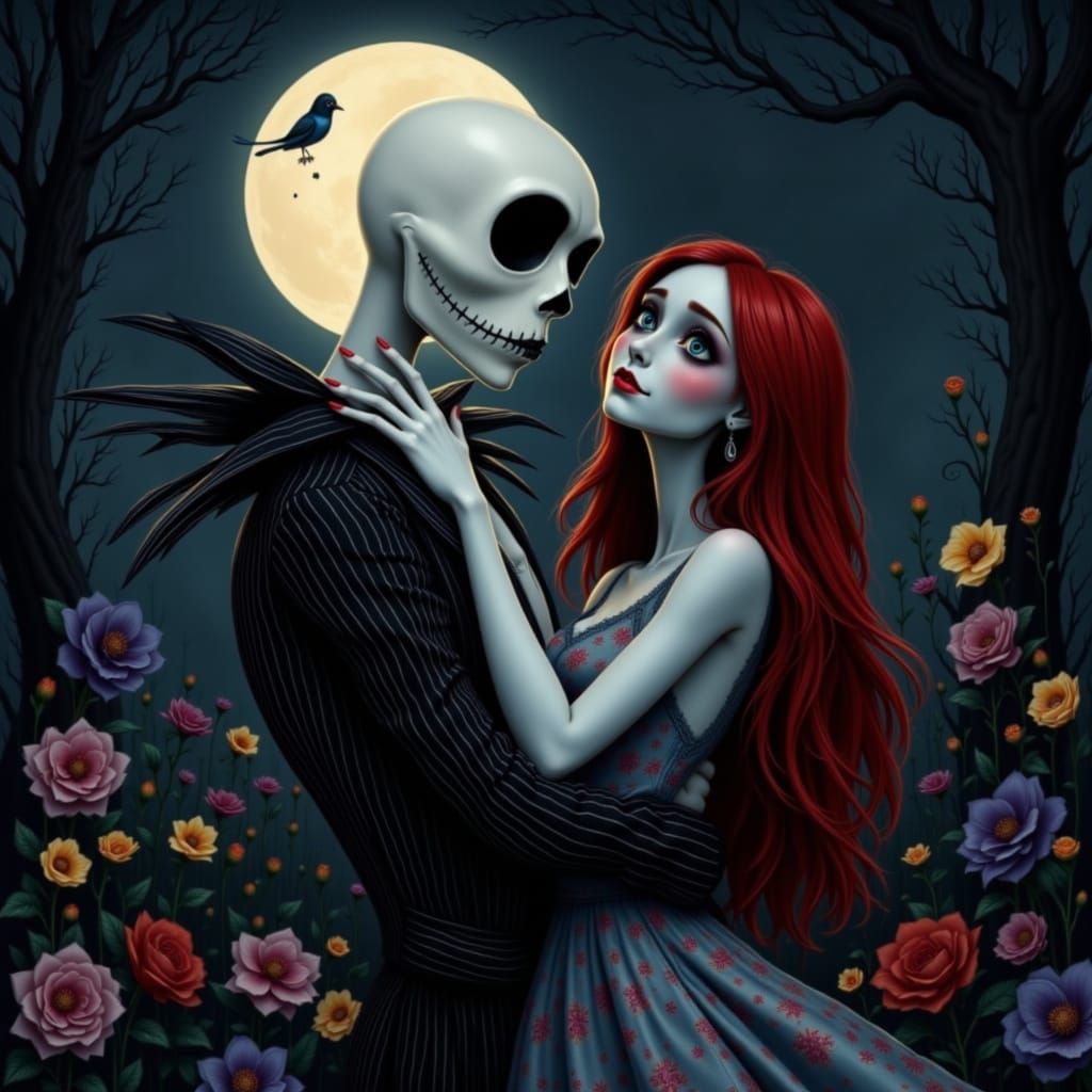 Sally Sings Melancholy Song Under Moonlight