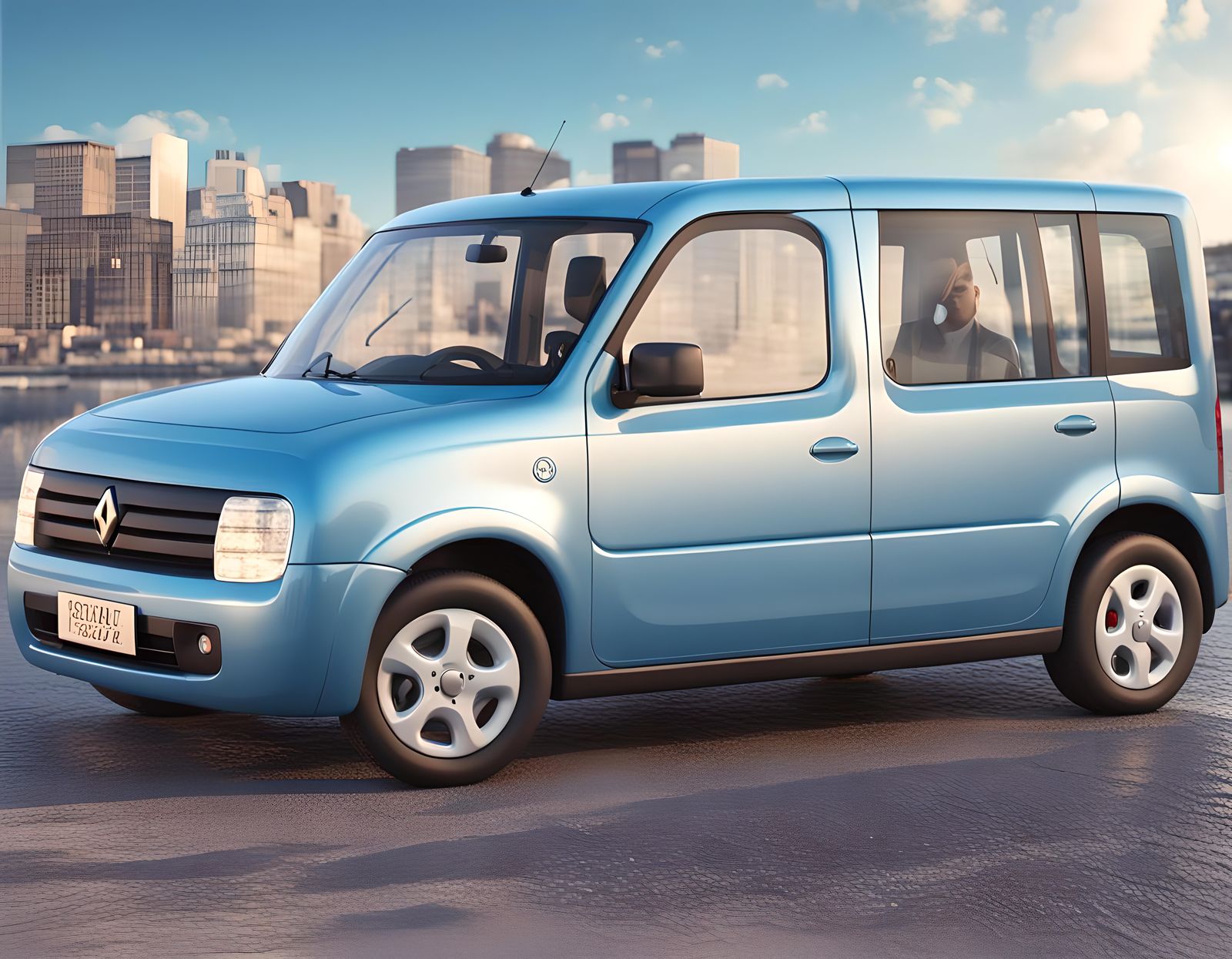 2004 Renault Cube Cubic MPV 3D Render