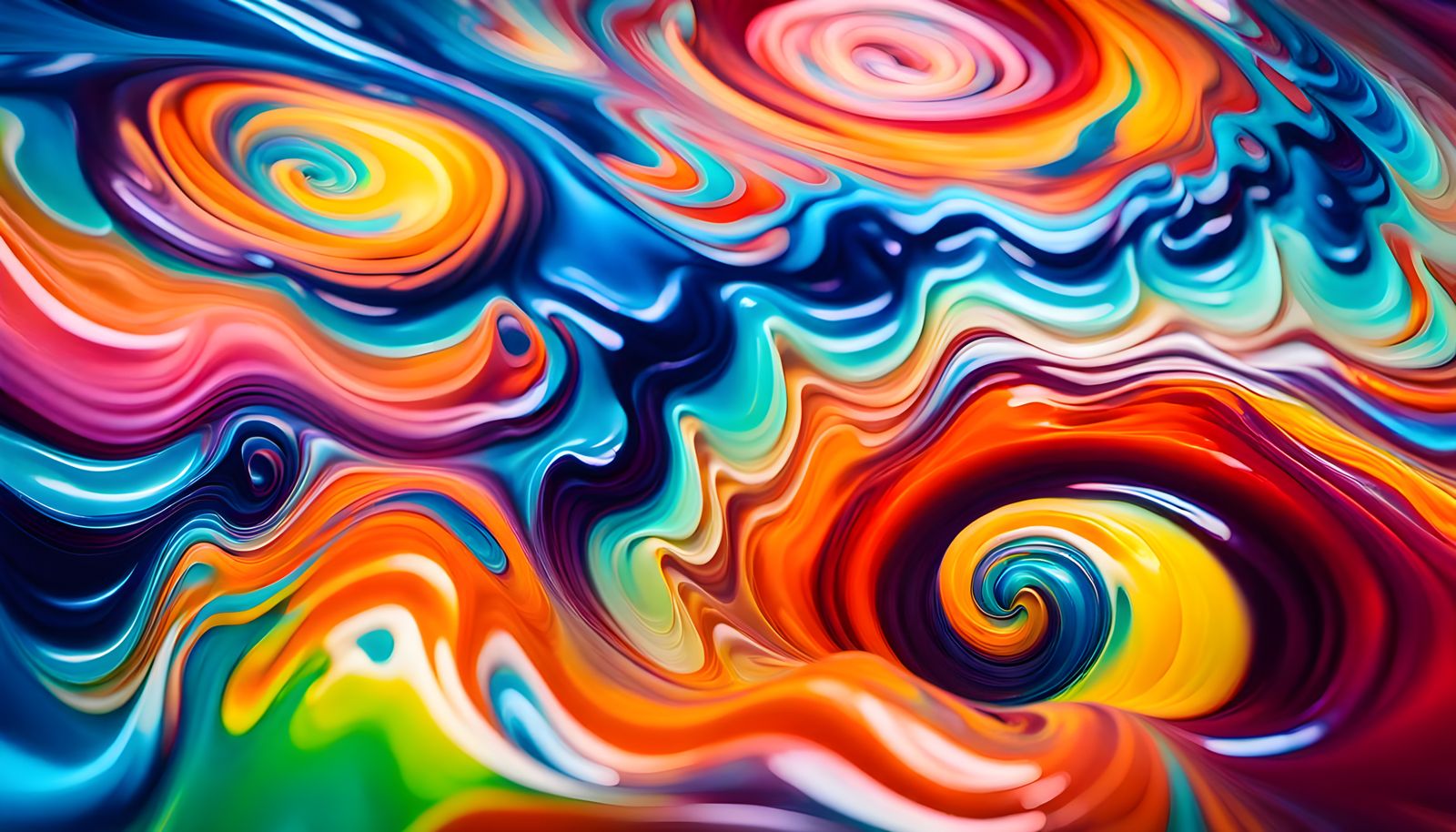 Macro 3D Tunnel of Iridescent Jelly Waves