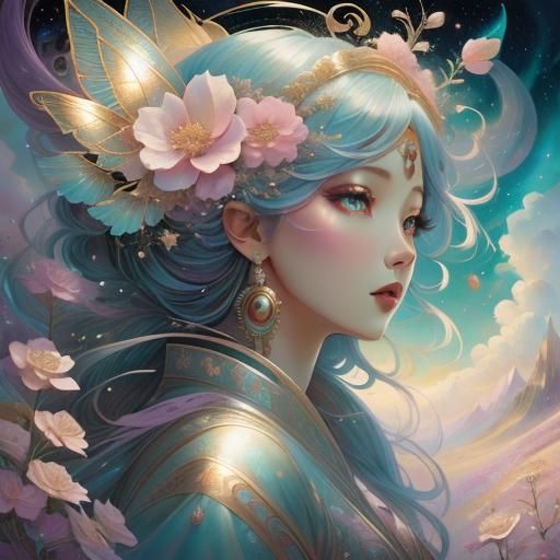 Colorful Swirling Cloud Dreams: Hyperdetailed Digital Art