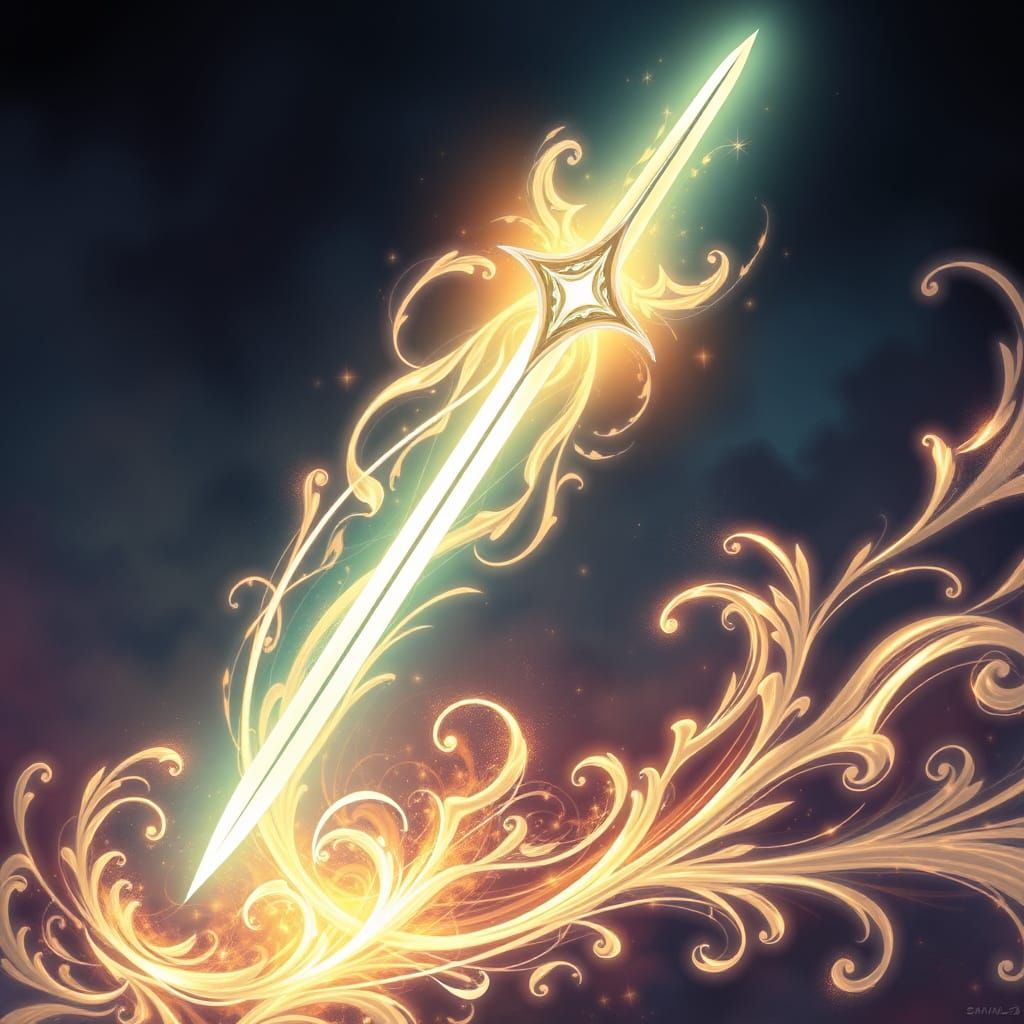 Majestic Windforce Sword with Ethereal Glow