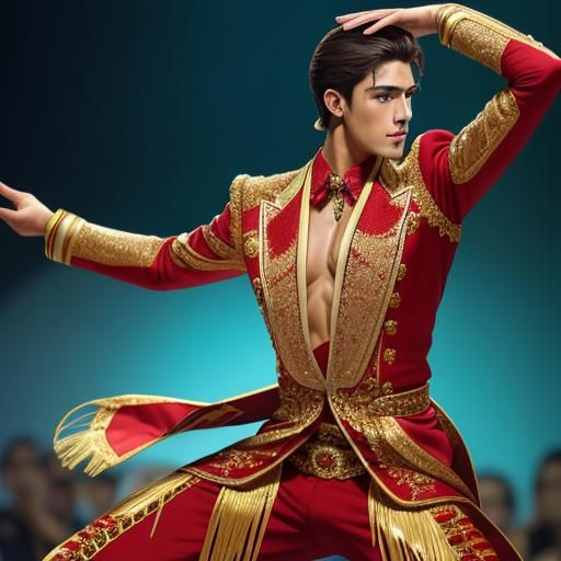 Spanish Male Dancer in Motion