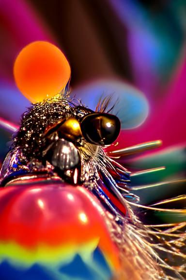 Disco Fly Portrait, Close Up