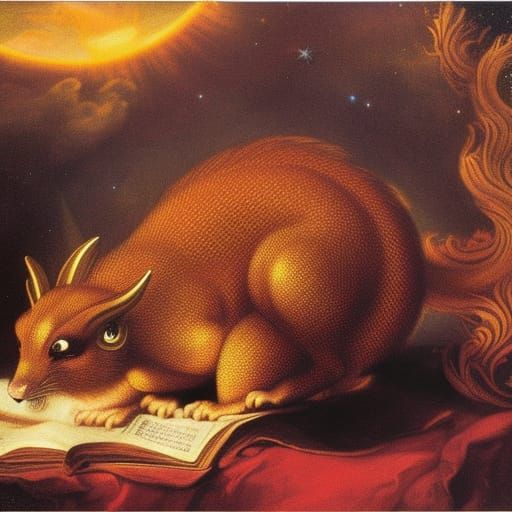 Jupiterian Mousedragon Reads Marx in Deep Space