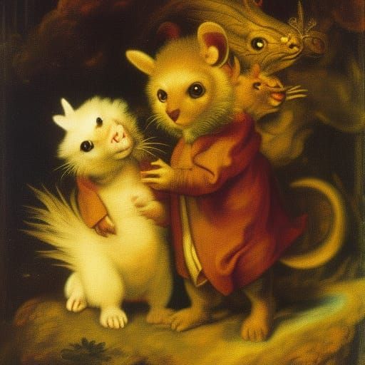 Jupiterian Mousedragon Reading Marx in Space