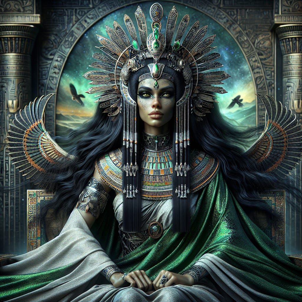 Ancient Egyptian Underworld Goddess Sehith in Fantasy Concep...