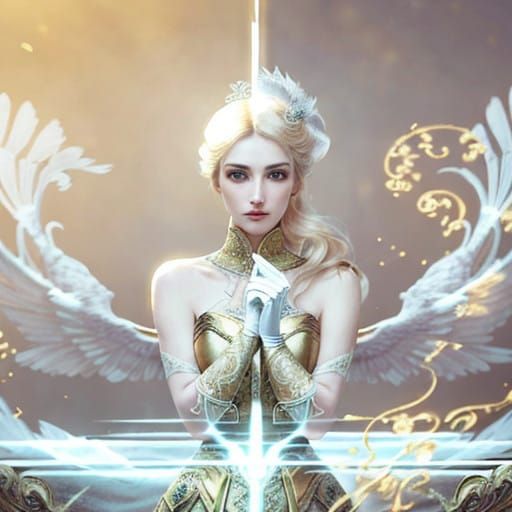 Maiden in Golden Dreamscape