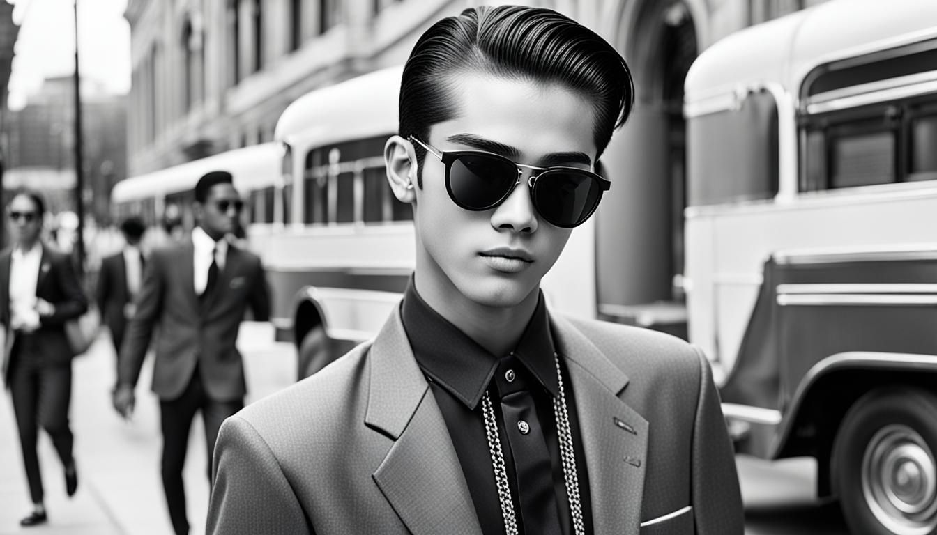 Stylish Young Student with Slicked-Back Hair