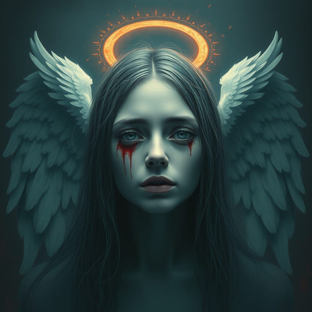 Sorrowful Angel Eyes in a State of Lament