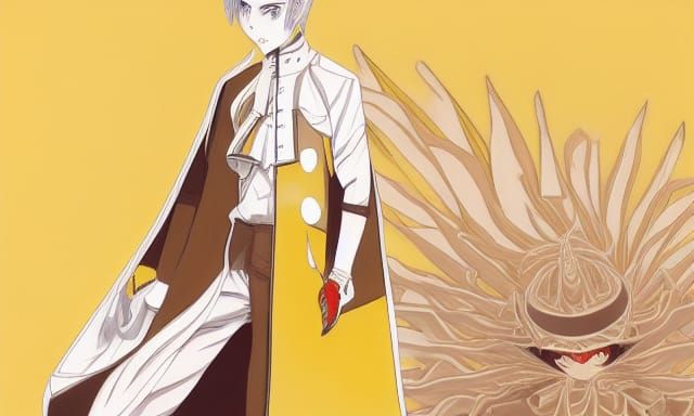 Albedo of Genshin Impact in Surreal Style