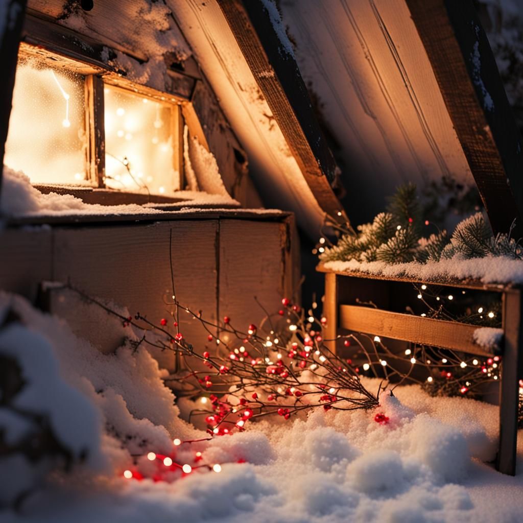 Enchanted Paintbrush Discovered in Snowy Christmas Attic