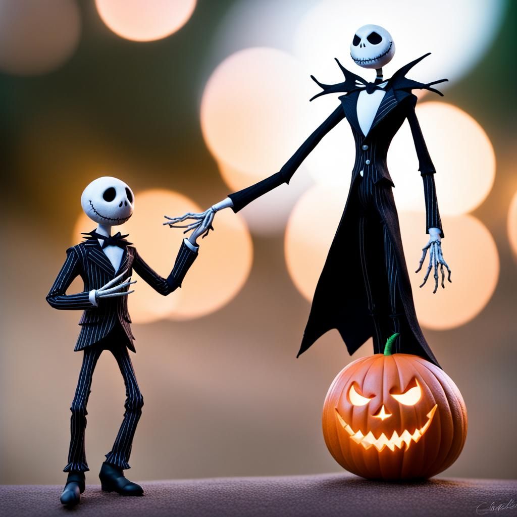 Jack Skellington and Oogie Boogie Photograph