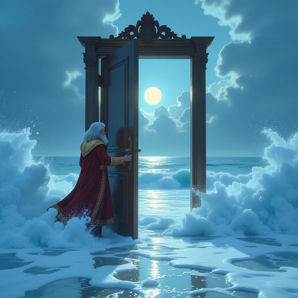 Fantasy Portal with Gentleman in Renaissance Suit
