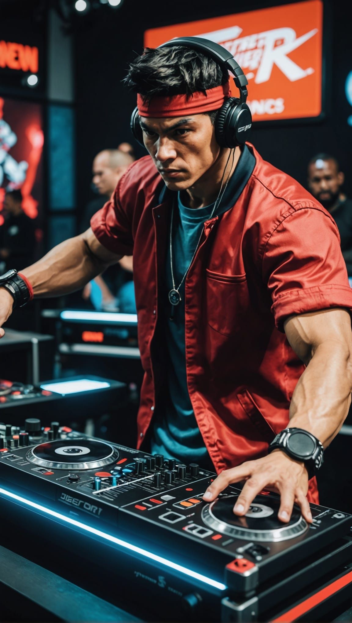 DeeJay from Street Fighter 6 at DJ Table