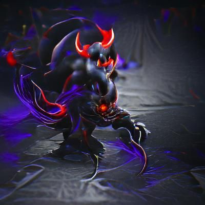 Menacing Shadow Demon in 8K Resolution